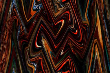 Renkli desenler fraktal. Psikedelik fraktal, fırça darbelerinin dokusu. Tekstil desenleri için renkli boyalar. Soyut arkaplan renkleri kaotik fırça darbeleri.