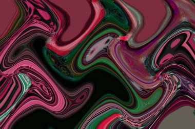 Renkli desenler fraktal. Psikedelik fraktal, fırça darbelerinin dokusu. Tekstil desenleri için renkli boyalar. Soyut arkaplan renkleri kaotik fırça darbeleri.