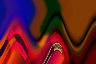 Renkli desenler fraktal. Psikedelik fraktal, fırça darbelerinin dokusu. Tekstil desenleri için renkli boyalar. Soyut arkaplan renkleri kaotik fırça darbeleri.