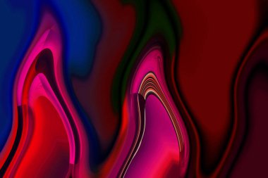 Renkli desenler fraktal. Psikedelik fraktal, fırça darbelerinin dokusu. Tekstil desenleri için renkli boyalar. Soyut arkaplan renkleri kaotik fırça darbeleri.