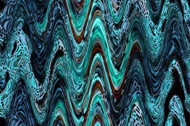 Renkli desenler fraktal. Psikedelik fraktal, fırça darbelerinin dokusu. Tekstil desenleri için renkli boyalar. Soyut arkaplan renkleri kaotik fırça darbeleri.