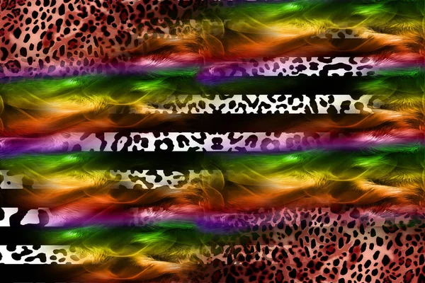 Modele Colorate Fractal Fractal Psihedelic Textura Lovituri Pensulă Vopsea Colorată — Fotografie, imagine de stoc
