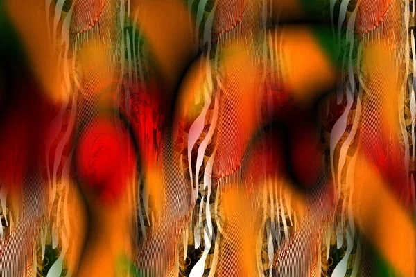Motifs Colorés Fractal Psychedelic Fractal Texture Des Coups Pinceau Peinture — Photo