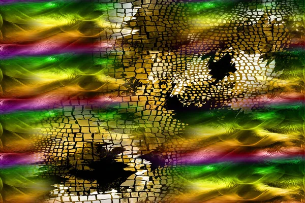 Kleurrijke Patronen Fractal Psychedelische Fractal Textuur Van Penseelstreken Gekleurde Verf — Stockfoto