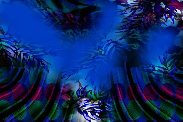 Цветные Узоры Фрактал Психоделический Фрактал Текстура Мазков Кисти Цветная Краска — стоковое фото