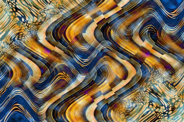 Colorful Patterns Fractal Psychedelic Fractal Texture Brush Strokes Colored Paint — Stock Photo, Image