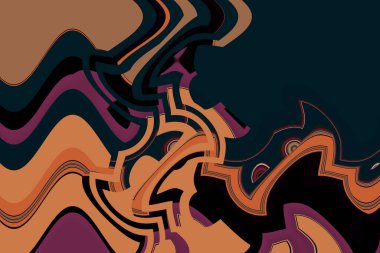 Tekstil moda kumaş desenleri. Duvar baskıları için soyut dijital illüstrasyon sanatı. Hayvan esinlenilmiş etnik çizgi deseni. Renkli moda deseni. Soyut moda deseni.