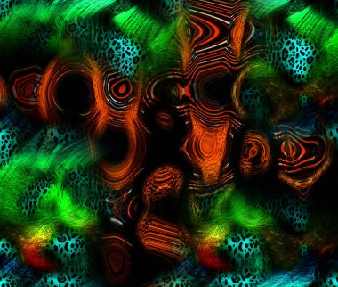 Renkli leopar deseni. Modern moda baskıları. Tekstil çizimi. Tekstil kumaş deseni.