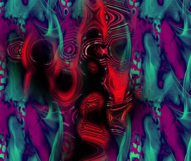 Renkli leopar deseni. Modern moda baskıları. Tekstil çizimi. Tekstil kumaş deseni.