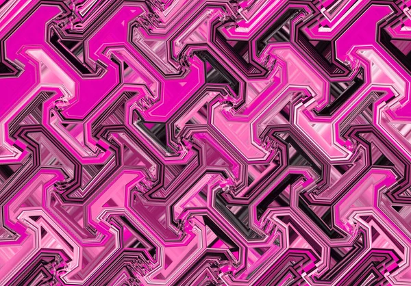 Geometrische Lijnen Patroon Fashion Design Abstract Geometrische Werveling Fractal Tie — Stockfoto