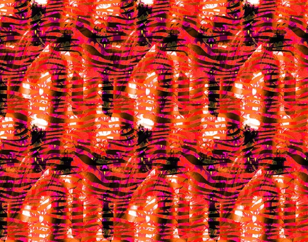 Artistic Abstract Artwork Textures Lines Stripe Pattern Scarf Design Póster — Foto de Stock