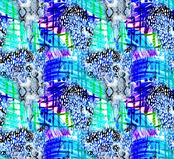 Kolorowe Wzornictwo Badanie Lampart Zebra Kamuflaż Wzory Sukienka Tekstylia Tkaniny — Zdjęcie stockowe
