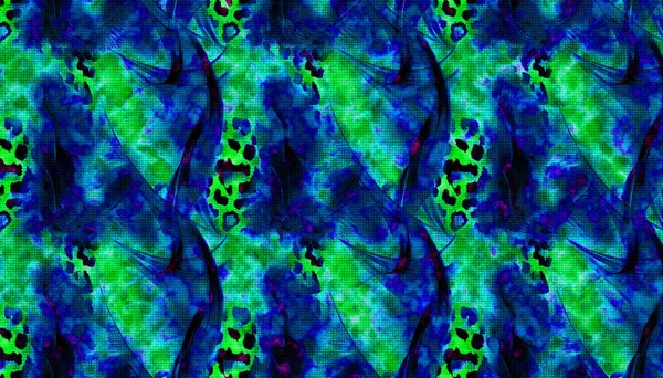 Πολύχρωμο Μοτίβο Μελέτη Leopard Ζέβρα Καμουφλάζ Και Φορέματα Κλωστοϋφαντουργία Ύφασμα — Φωτογραφία Αρχείου