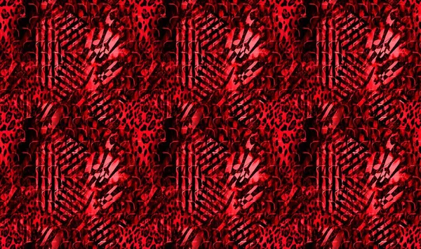 Színes Minta Tanulmány Leopárd Zebra Álcázás Ruha Tervek Textil Szövet — Stock Fotó