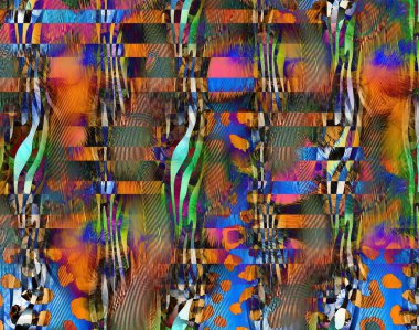 Horizontal thin colorful lines background.Textile illustration.Fractal colorful pattern.Print pattern illustration.Abstract decorative texture with colorful zig zag pattern. illustration.