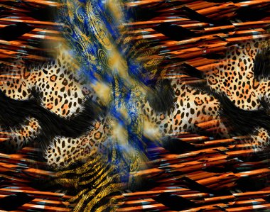 Horizontal thin colorful lines background.Textile illustration.Fractal colorful pattern.Print pattern illustration.Abstract decorative texture with colorful zig zag pattern. illustration.