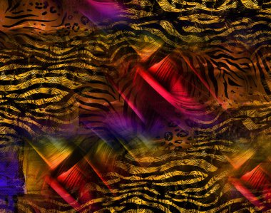 Horizontal thin colorful lines background.Textile illustration.Fractal colorful pattern.Print pattern illustration.Abstract decorative texture with colorful zig zag pattern. illustration.