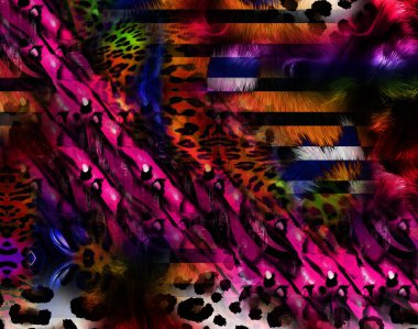 Horizontal thin colorful lines background.Textile illustration.Fractal colorful pattern.Print pattern illustration.Abstract decorative texture with colorful zig zag pattern. illustration.