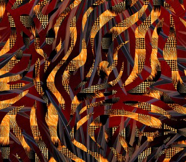 Colorful abstract pattern,pattern for fabric, textile, fashion, interior decor, web.Abstract digital fractal pattern. Horizontal orientation pattern in african ethnic style. Tribal ornament.