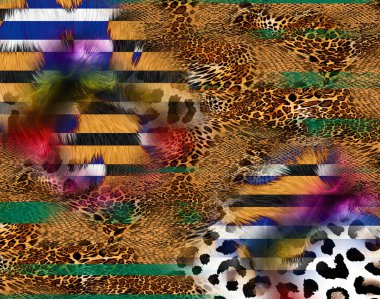 Colorful abstract pattern,pattern for fabric, textile, fashion, interior decor, web.Abstract digital fractal pattern. Horizontal orientation pattern in african ethnic style. Tribal ornament.