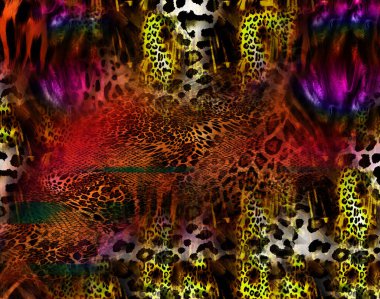 Colorful abstract pattern,pattern for fabric, textile, fashion, interior decor, web.Abstract digital fractal pattern. Horizontal orientation pattern in african ethnic style. Tribal ornament.