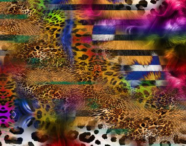 Colorful abstract pattern,pattern for fabric, textile, fashion, interior decor, web.Abstract digital fractal pattern. Horizontal orientation pattern in african ethnic style. Tribal ornament.