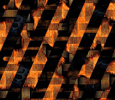 Colorful abstract pattern,pattern for fabric, textile, fashion, interior decor, web.Abstract digital fractal pattern. Horizontal orientation pattern in african ethnic style. Tribal ornament.