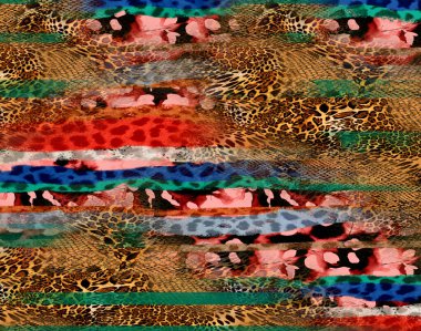 Colorful abstract pattern,pattern for fabric, textile, fashion, interior decor, web.Abstract digital fractal pattern. Horizontal orientation pattern in african ethnic style. Tribal ornament.