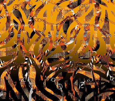 Colorful wavy stripes pattern. Fractal colorful pattern. Wavy futuristic background. Abstract digital fractal pattern. Abstract glitch texture. horizontal background