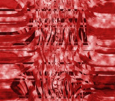 Colorful wavy stripes pattern. Fractal colorful pattern. Wavy futuristic background. Abstract digital fractal pattern. Abstract glitch texture. horizontal background