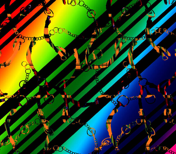 Цветные волнистые полосы узор. Фрактальный красочный узор. Волнистый футуристический фон. Абстрактный цифровой фрактальный рисунок. Абстрактная фактура. горизонтальный фон
