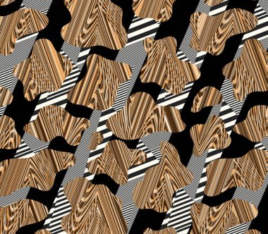 Colorful wavy stripes pattern. Fractal colorful pattern. Wavy futuristic background. Abstract digital fractal pattern. Abstract glitch texture. horizontal background