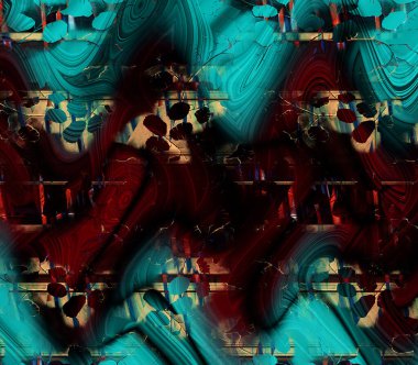 Colorful wavy stripes pattern. Fractal colorful pattern. Wavy futuristic background. Abstract digital fractal pattern. Abstract glitch texture. horizontal background