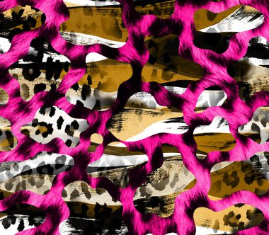 Colorful wavy stripes pattern. Fractal colorful pattern. Wavy futuristic background. Abstract digital fractal pattern. Abstract glitch texture. horizontal background