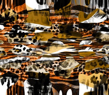 Colorful wavy stripes pattern. Fractal colorful pattern. Wavy futuristic background. Abstract digital fractal pattern. Abstract glitch texture. horizontal background