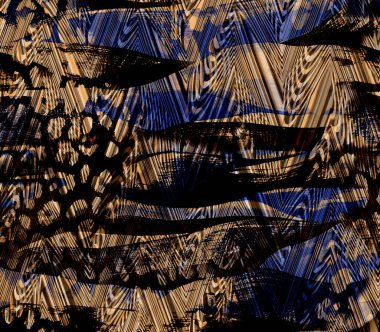 Colorful wavy stripes pattern. Fractal colorful pattern. Wavy futuristic background. Abstract digital fractal pattern. Abstract glitch texture. horizontal background