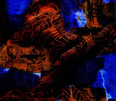 Colorful wavy stripes pattern. Fractal colorful pattern. Wavy futuristic background. Abstract digital fractal pattern. Abstract glitch texture. horizontal background