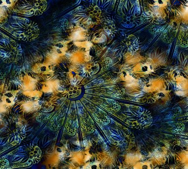 Colorful wavy stripes pattern. Fractal colorful pattern. Wavy futuristic background. Abstract digital fractal pattern. Abstract glitch texture. horizontal background