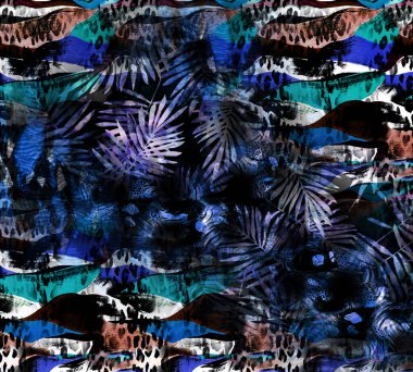 Colorful wavy stripes pattern. Fractal colorful pattern. Wavy futuristic background. Abstract digital fractal pattern. Abstract glitch texture. horizontal background