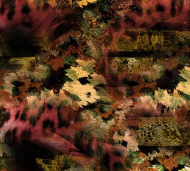 Colorful wavy stripes pattern. Fractal colorful pattern. Wavy futuristic background. Abstract digital fractal pattern. Abstract glitch texture. horizontal background