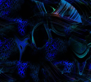 Colorful wavy stripes pattern. Fractal colorful pattern. Wavy futuristic background. Abstract digital fractal pattern. Abstract glitch texture. horizontal background