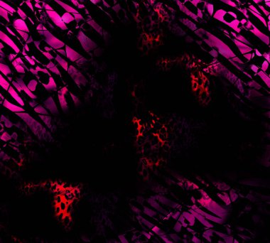 Colorful wavy stripes pattern. Fractal colorful pattern. Wavy futuristic background. Abstract digital fractal pattern. Abstract glitch texture. horizontal background