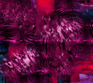 Colorful wavy stripes pattern. Fractal colorful pattern. Wavy futuristic background. Abstract digital fractal pattern. Abstract glitch texture. horizontal background