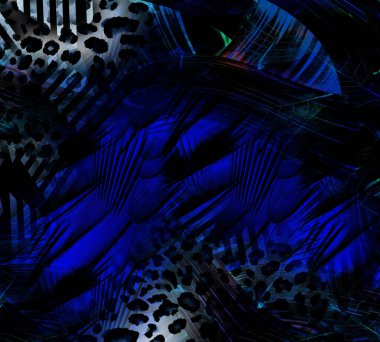 Colorful wavy stripes pattern. Fractal colorful pattern. Wavy futuristic background. Abstract digital fractal pattern. Abstract glitch texture. horizontal background