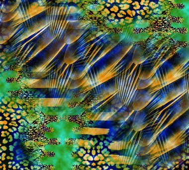 Colorful wavy stripes pattern. Fractal colorful pattern. Wavy futuristic background. Abstract digital fractal pattern. Abstract glitch texture. horizontal background