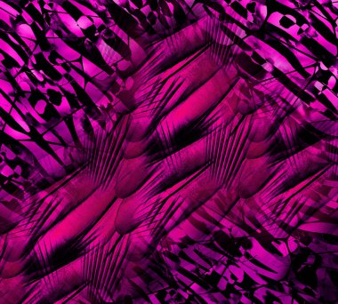 Colorful wavy stripes pattern. Fractal colorful pattern. Wavy futuristic background. Abstract digital fractal pattern. Abstract glitch texture. horizontal background