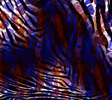 Colorful wavy stripes pattern. Fractal colorful pattern. Wavy futuristic background. Abstract digital fractal pattern. Abstract glitch texture. horizontal background