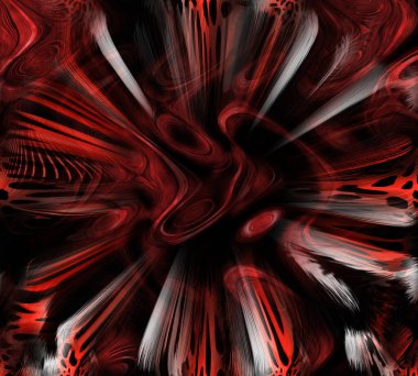 Colorful wavy stripes pattern. Fractal colorful pattern. Wavy futuristic background. Abstract digital fractal pattern. Abstract glitch texture. horizontal background