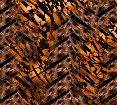 Colorful wavy stripes pattern. Fractal colorful pattern. Wavy futuristic background. Abstract digital fractal pattern. Abstract glitch texture. horizontal background