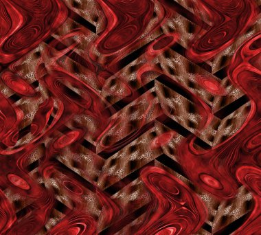 Colorful wavy stripes pattern. Fractal colorful pattern. Wavy futuristic background. Abstract digital fractal pattern. Abstract glitch texture. horizontal background